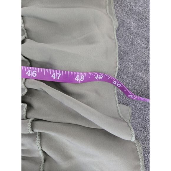 Mable Anthropologie Smocked Tiered Ruffled Olive Green Form Fitting Dress Sz M - Picture 10 of 11